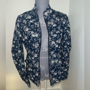 Floral Blue Women's Jacket